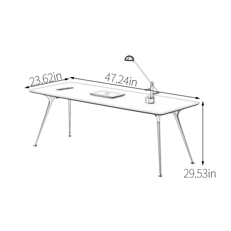 Bureau minimaliste au design minimaliste, H 29,53 po x l 47,24 po x P 23,62 po, Tanné