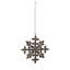 Joyeux Noel 4.25'' Snowflakes Hanging Figurine Ornament
