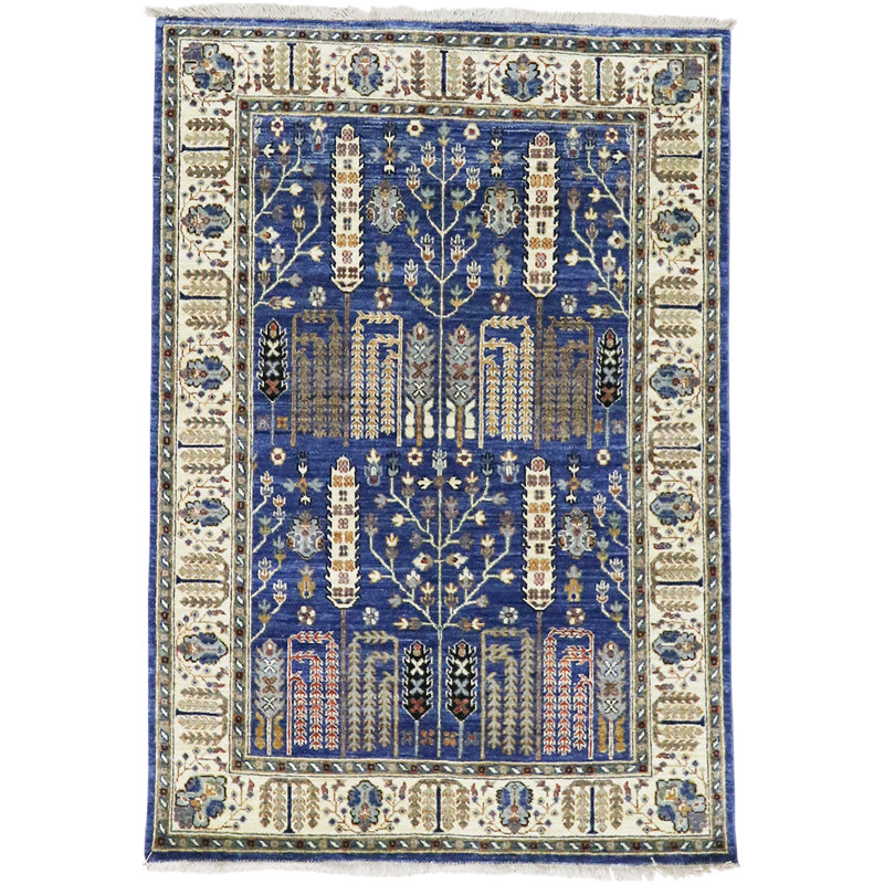 Blue Ivory Gabbeh 4'0" x 5'9"