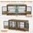 Large Furniture Style Pet Crate With Adjustable Divider, 360 Degree Rotatable Feeder And 4 Stainless Steel Bowls-1886760538-1886331698