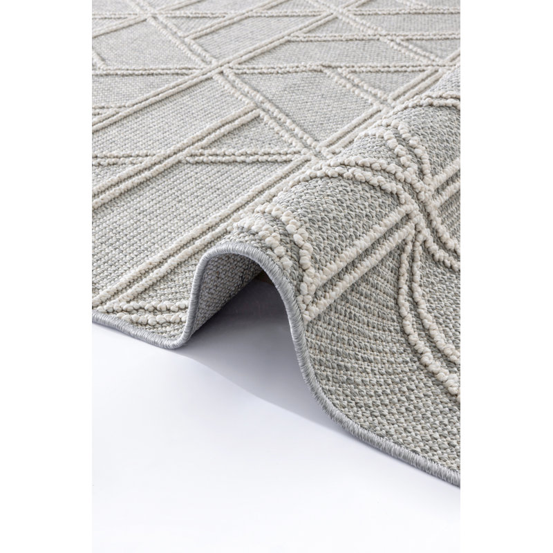 Reveica Geometric Indoor / Outdoor Area Rug, Runner 100 x 300cm