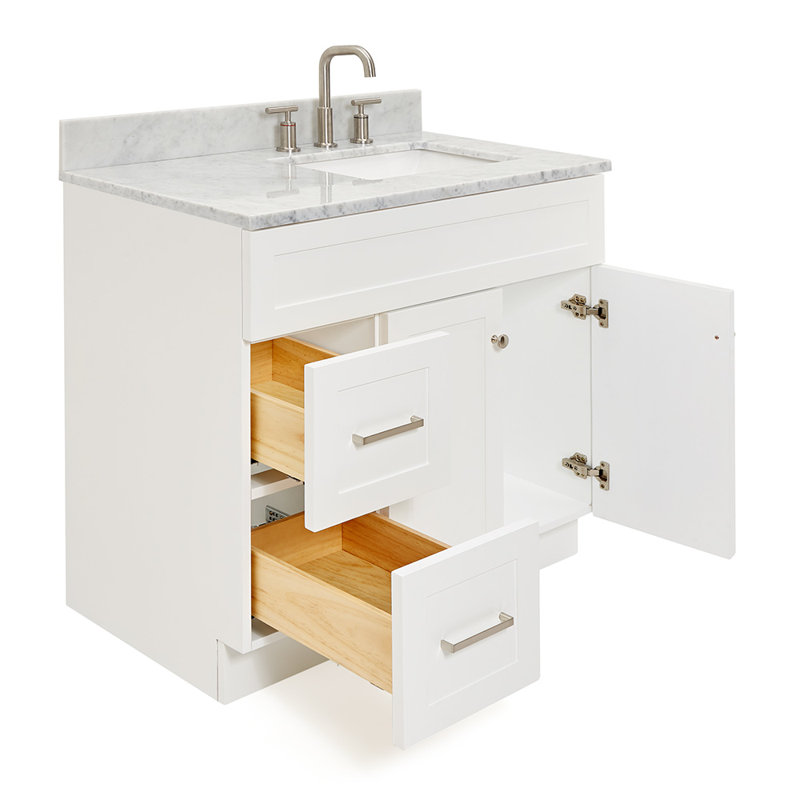 Ensemble de meuble-lavabo simple 37 po Partham, Blanc