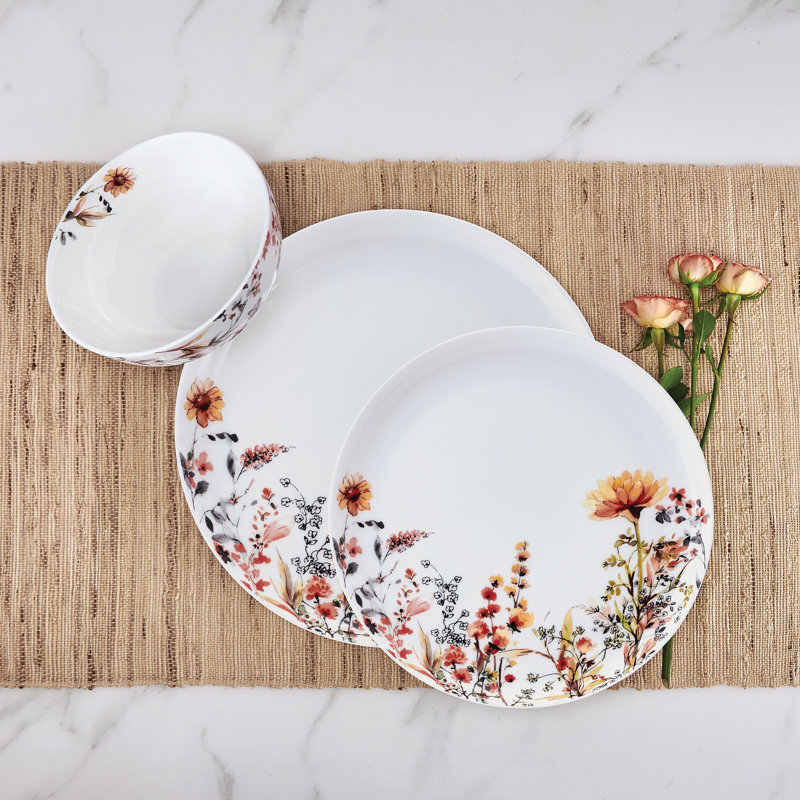 Service de table 12 pièces Mikasa Wildflower Bliss, service pour 4
