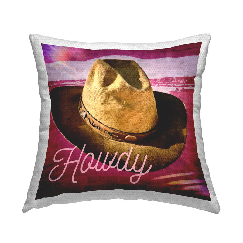 Howdy Cowboy Hat on Pink