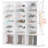 Portable Shoe Rack Organizer 12-cube 48 Pair Shoe Shelf Storage Cabinet With Hook White