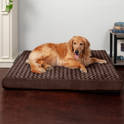 Ultra Plush Faux Fur & Suede Orthopedic Foam Deluxe Mattress Dog Bed
