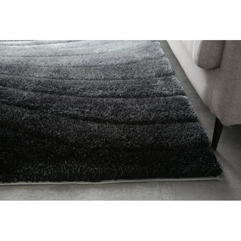 Ensemble de tapis gris touffeté à la main Carmelia, Rectangle 5 pi x 7 pi