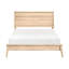 Grand lit classique de style classique Mid-Century, chêne naturel pour lit de chambre gracieux avec chêne, fusion et styles magnifiquement