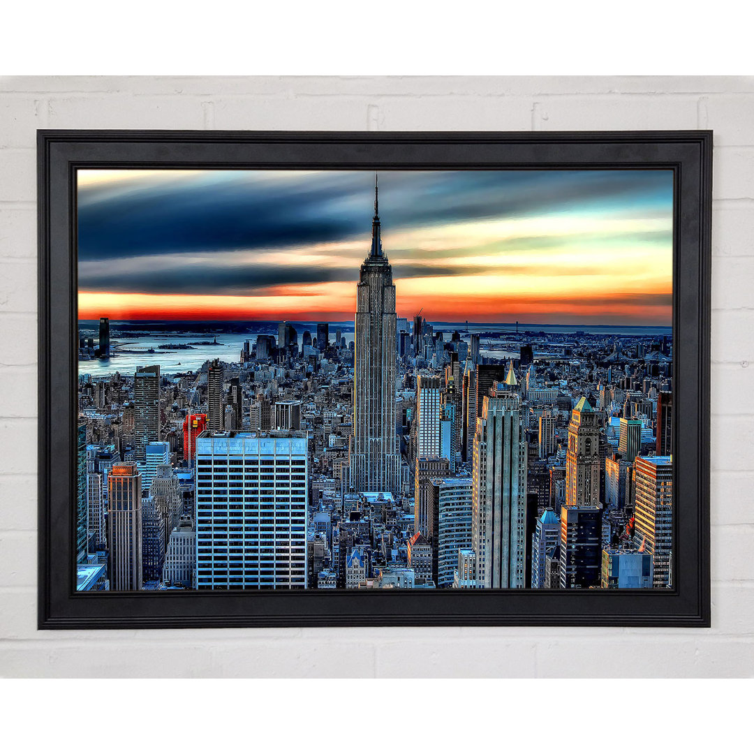 New York City On Top Of The World von Gerahmter Druck