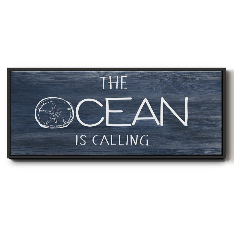 Ocean Calling- Framed Canvas, 20" H x 50" W