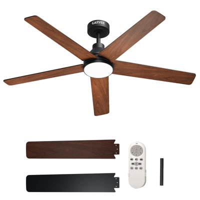 42Inch /52 Inch Ceiling Fans with Lights and Remote - Premium Quiet DC Motor with 6 Speed Reversible, 3CCT Dimmable LED & Dual Finish Blade for Living Room/Bedroom, Indoor/Outdoor Use