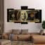 H cent dollars, reproduction d'art sur toile-1436126029