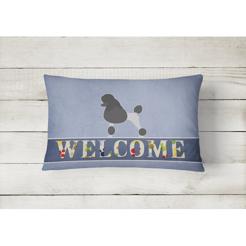 Coussin Poodle Welcome