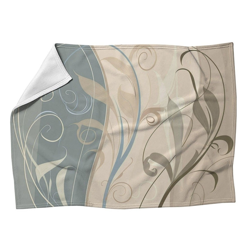 Swirling Tendrils Cool Machine Printed Throw Blanket, 60" W x 80" L