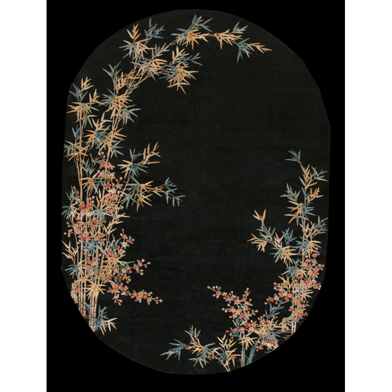 Tapis chinois noir antique Artistic Art Deco