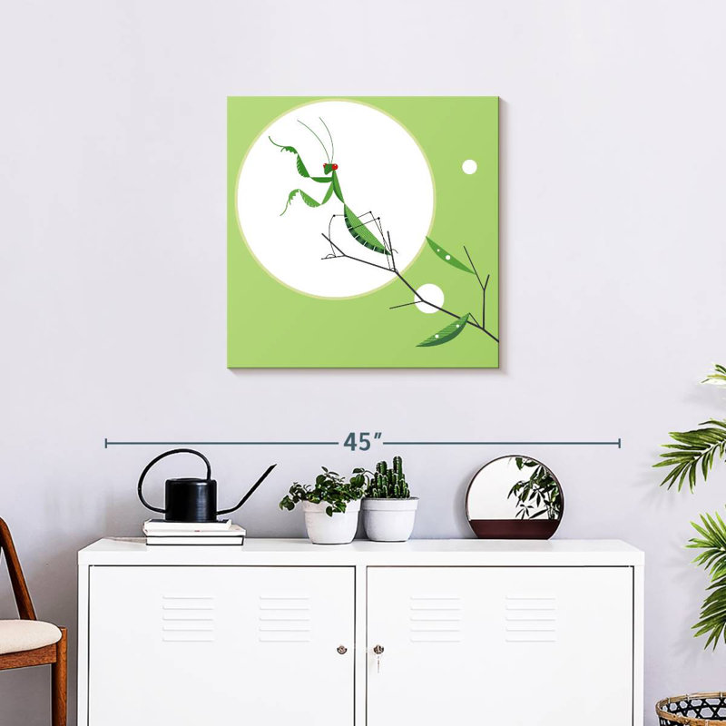 Green Praying Mantis, 24" H x 24" W