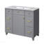 Meuble-lavabo 36 po avec lavabo en céramique gris, structure en bois massif, portes à fermeture en douceur, tablettes réglables, 3 tiroirs, y compris un tiroir à double profondeur pour le rangement du sèche-cheveux-633382318