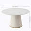 Table à manger 53 pouces en pierre de Carrare blanche avec chaises-714929899