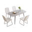 5-Piece Dining Table and Chairs ,Dining Room Set with 4 Modern Chairs-64484358-64484353
