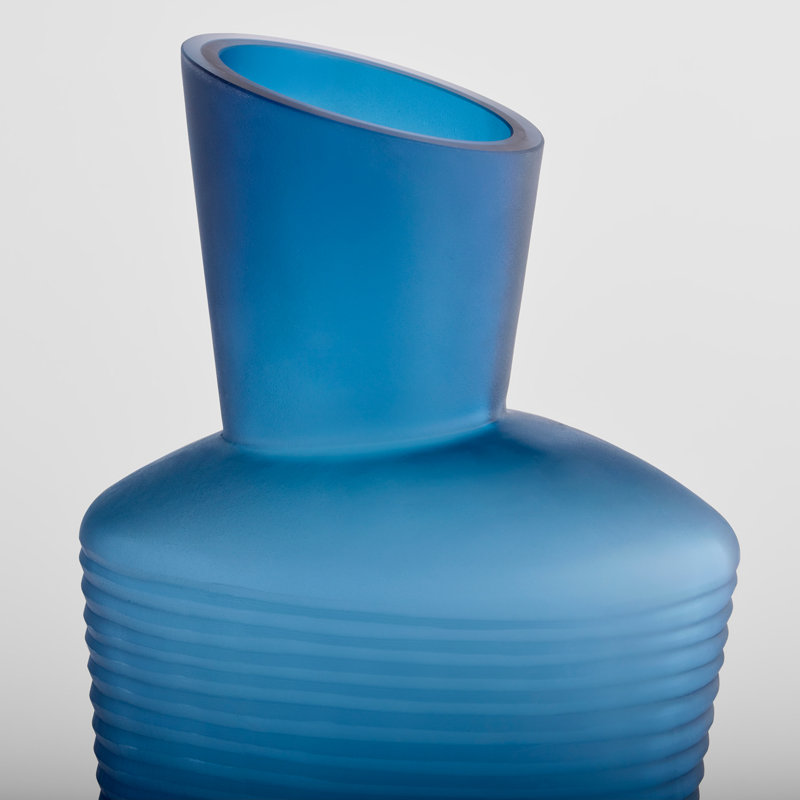 Manarola Handcrafted Glass Table Vase, 19.75" H x 8.75" W x 6.25" D