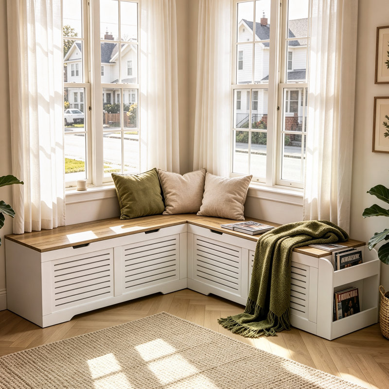 L-Shaped Storage Bench