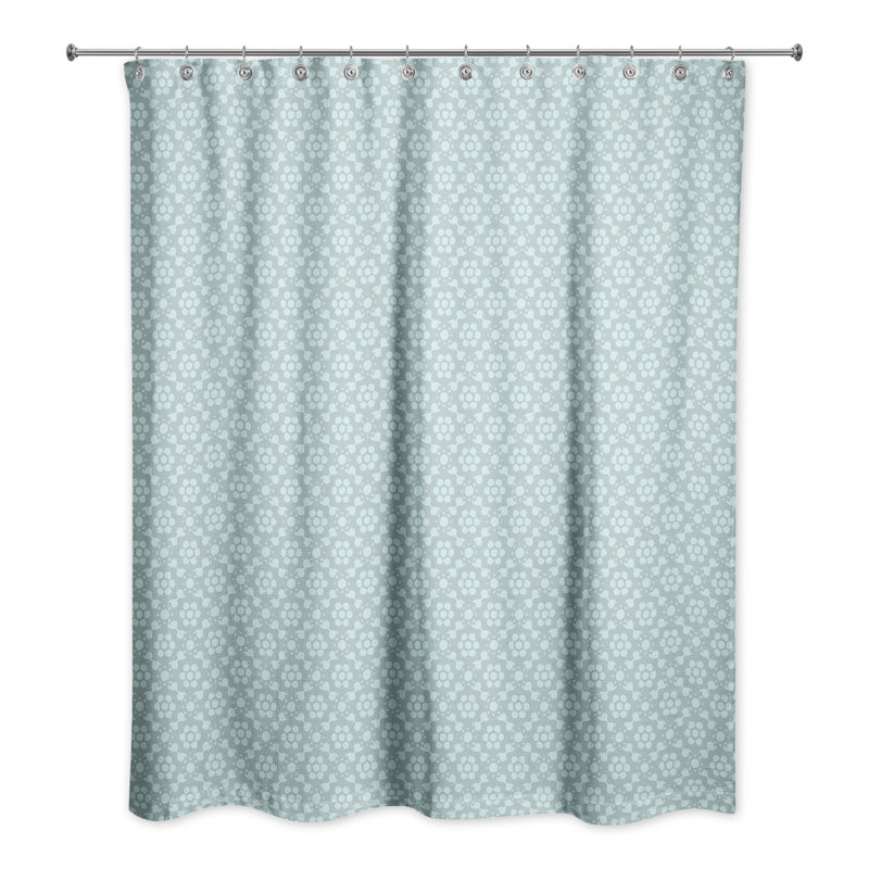 Rideau de douche simple Aphina, Bleu