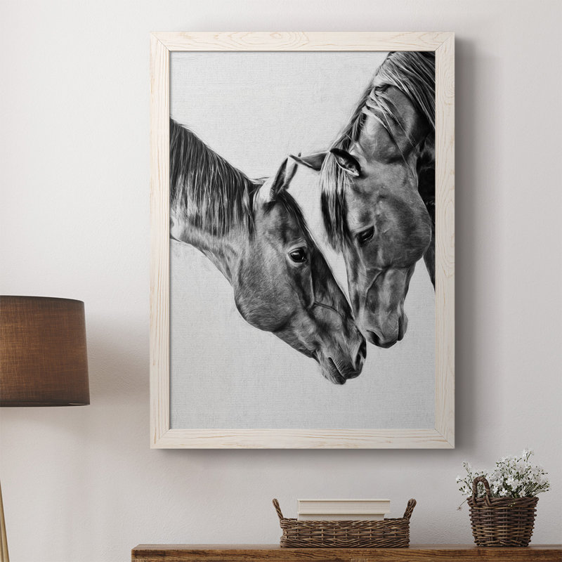 «Ehrenfeld Equine Portrait VI», reproduction d'art sur toile, Cadre blanc, H 37,5 po x l 27,5 po x P 1 po