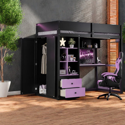 Lits multifonctionnels avec rangement, lit simple en bois aggloméré moderne pour la maison