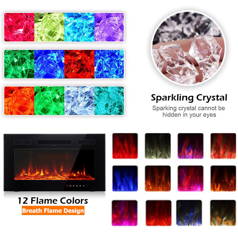 Chantilly 30'' W Black Electric Fireplace