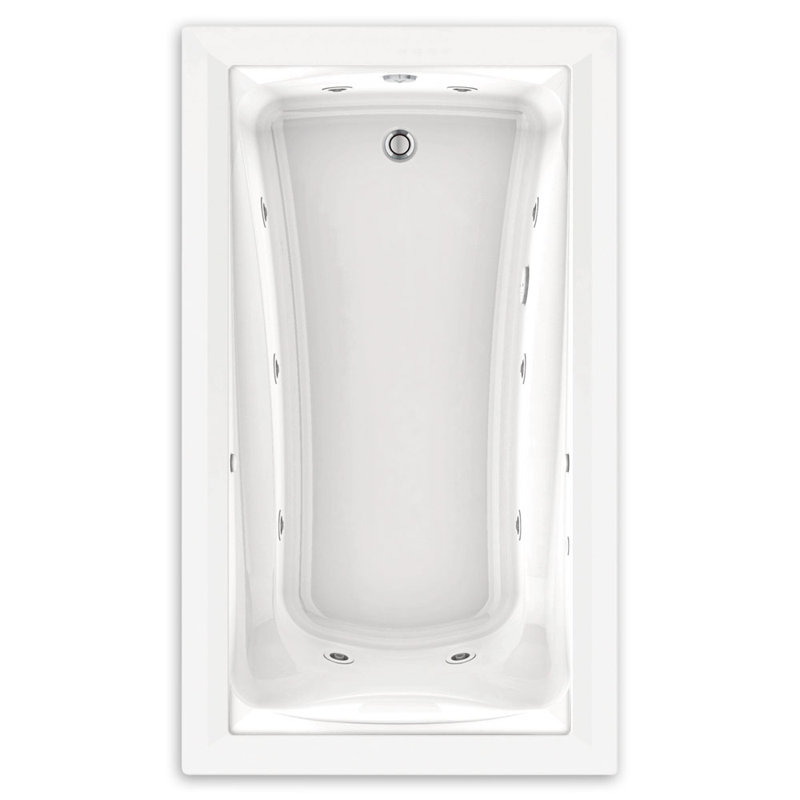 Baignoire encastrée à thé vert 71 po x 40 po Green Tea, Blanc