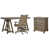 3 Pieces: Desk, Chair, Filing Cabinet