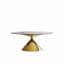 Ensemble de table à manger de luxe moderne pour plusieurs personnes, avec base robuste et chaises rembourrées, idéal pour diverses occasions