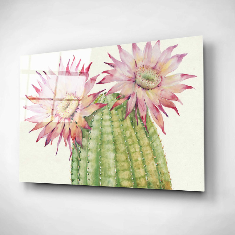 «Desert Blossoms II» par Tim O'Toole, art mural en verre acrylique, 16 po x 12 po