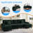 6 Seat U-Shaped Sectional Sofa With Double Chaises And Pillow,111" Wide Modern Soft  Corduroy Sectional Couches For Living Room,Loft, Apartment-1442788988