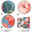 Ensemble de décorations murales en métal corail et géraniums - géraniums