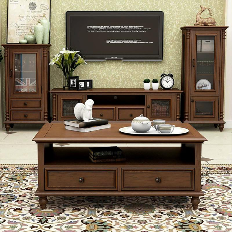 Table basse simple American Retro, H 21,7 po x L 53,1 po x l 29,5 po