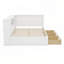 Lit d'angle en bois avec lit à DEL et port USB-1631923336
