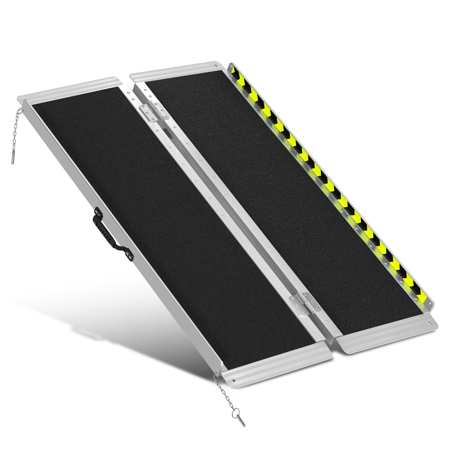 MoNiBloom Portable Wheelchair Ramp, Non-Slip Aluminum Folding Handicap ...