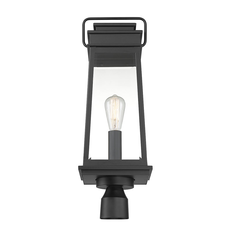 Lanterne murale d'extérieur 1 lumière Boone en noir mat