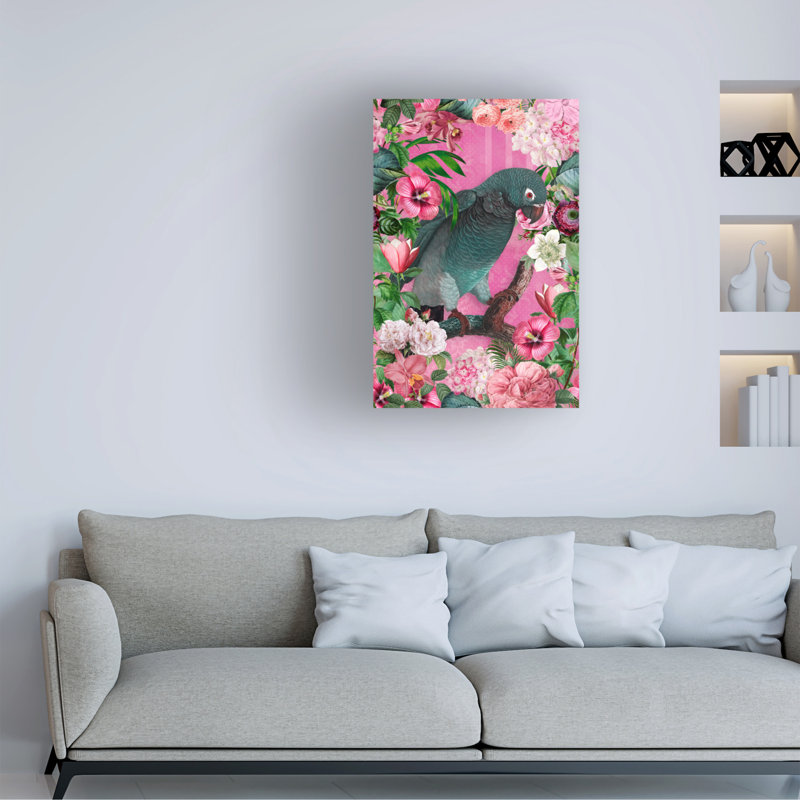 «The Parrots Paradise Garden 3 on Canvas» par Andrea Haase, reproduction, H 24 po x l 16 po x P 2 po