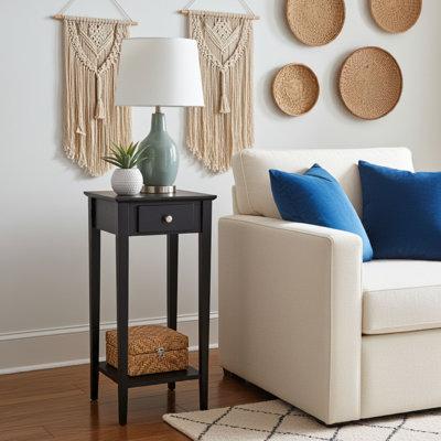 Amreece Solid Wood End Table with Storage