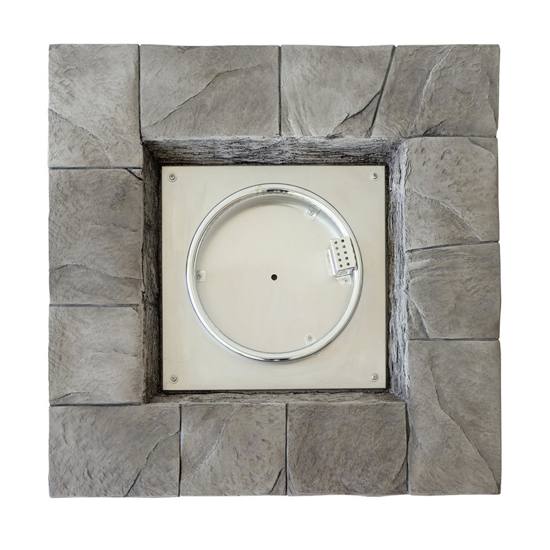 FOYER CARRE MGO - 40 000 BTU, Gris, H 24,05 po x l 30,05 po x P 30,05 po