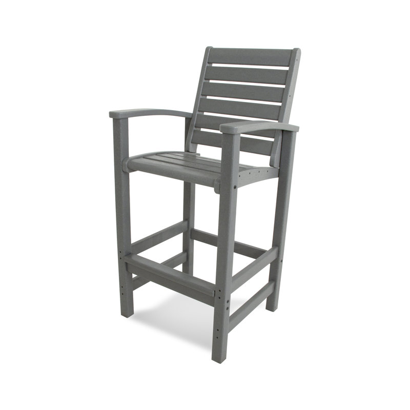 Chaise de bar POLYWOOD Signature, Gris ardoise
