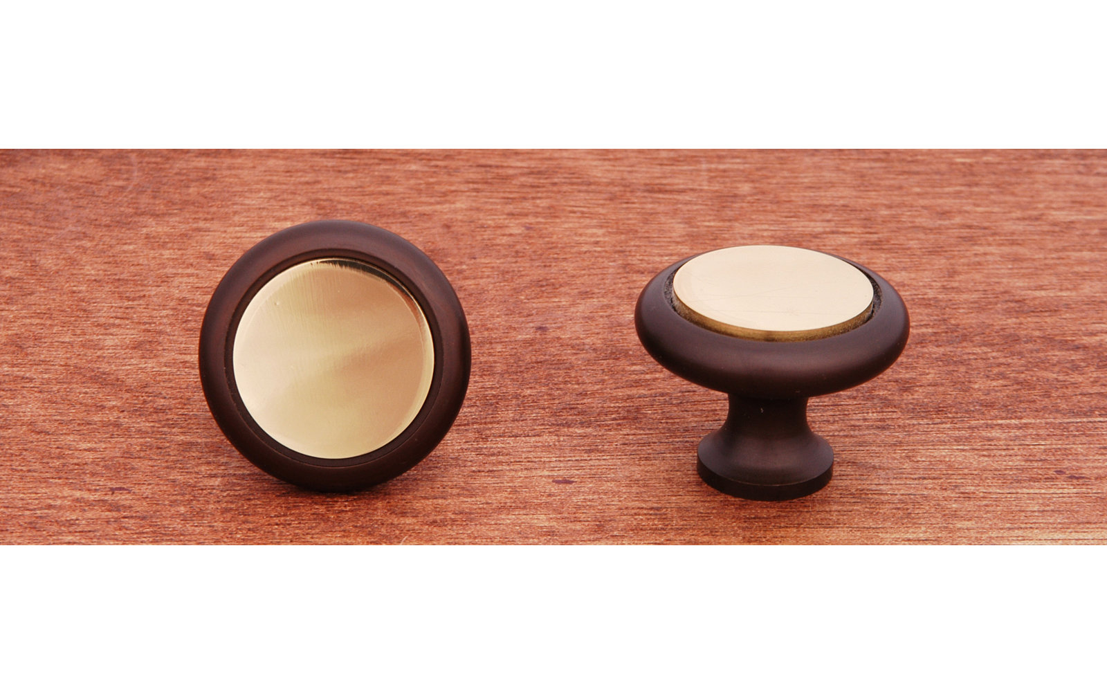 CK Series Two-Tone Cabinet Knob, Oil Rubbed/Brass