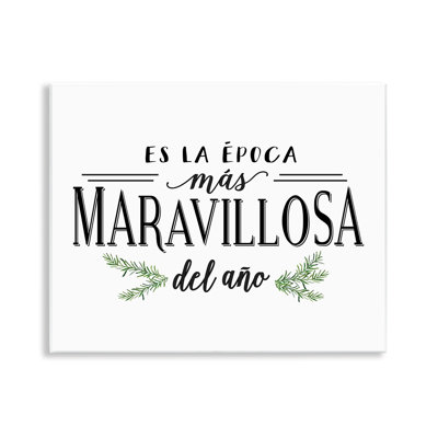 Wonderful Christmas Translation Wall Plaque Spanish Art, by Lettered and Lined