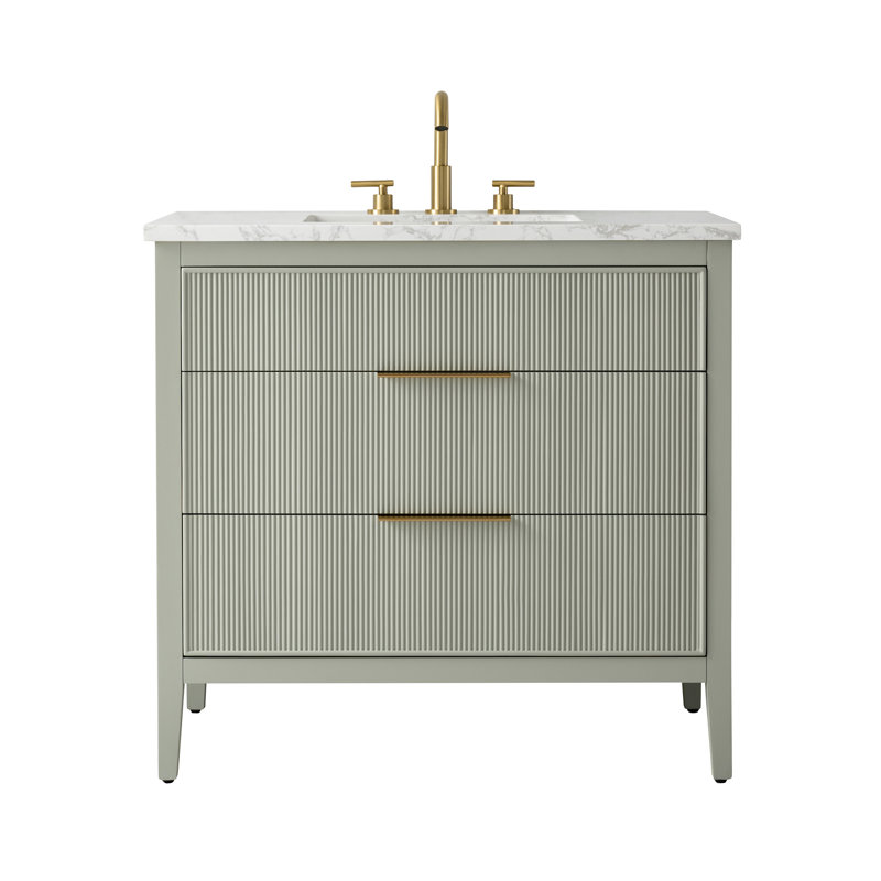 Emma 36" W Single Vanity, Light Sage