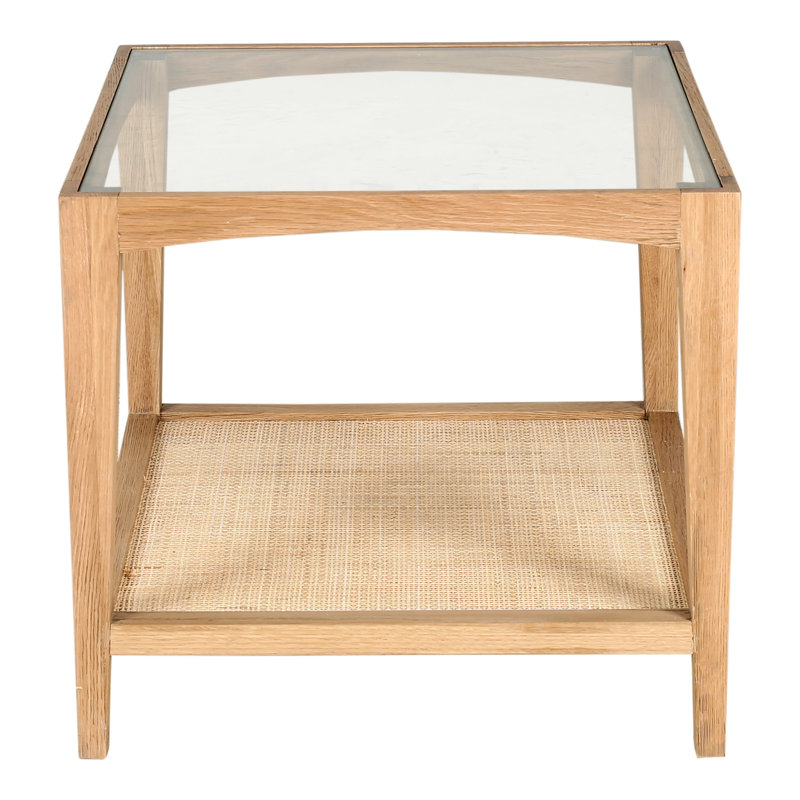Broderick Glass End Table with Storage