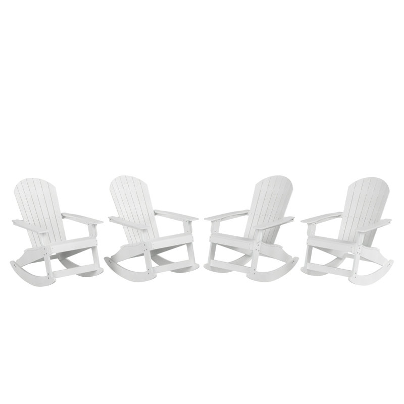 Arrlo Outdoor Adirondack HIPS Rocking Chair, White