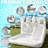 13.7 Ft White Bounce House with Slide, Ball Pit & Blower, Oxford Fabric Inflatable Jumping Castle for Kids Indoor & Outdoor Play and Backyard Parties