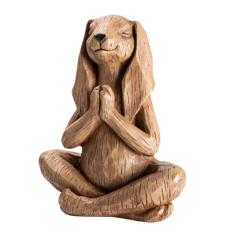 Statuette de lapin Pose Pose Yoga